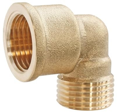 SOMATHERM FOR YOU, Coude laiton 90° Mâle-Femelle 40/49 à visser - Raccord plomberie pour eau chaude/froide - Compatible avec tous raccords laiton filetés - Étanchéité facile