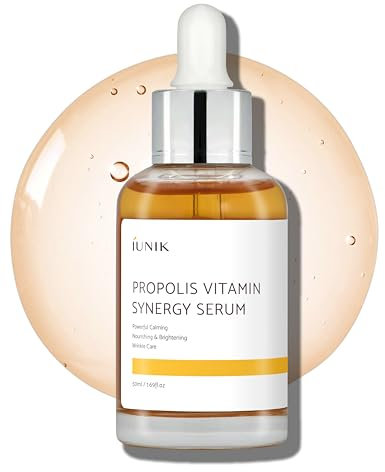 IUNIK Propolis Vitamin Synergy Serum, natürlich, 1,69 ml – Propolis Fruit Extrakte tief pflegende tiefe Hydration