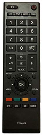 Aurabeam Ersatz TV Fernbedienung kompatibel mit Toshiba 32W2333D Fernseher