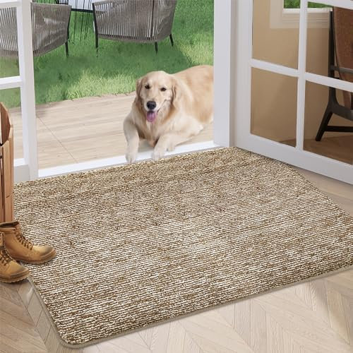 REFETONE Fußmatte Innen, Schmutzfangmatte Waschbar 60x90, Fussmatte Gummi rutschfest, Fußabtreter Super Saugfähig für Haustür, Flur, Eingang, Küche, Schlafzimmer