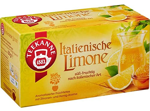 TEEKANNE Früchtetee Italienische Limone, Beutel kuvertiert, 20 x 2,5 g, Sie erhalten 1 Packung mit 20 Beutel