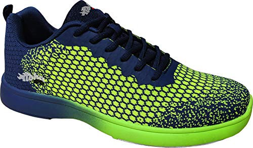 Bowling Shoes - Aloha HexaGo - Trainers for Women, Men and Youth - For Right and Left Handed Users - Slide Sole Shoes - Shoe Size 35-49, green blue, 10 UK