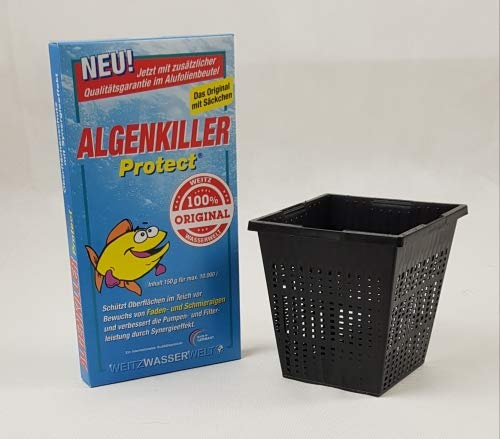 Weitz-Wasserwelt Algenkiller Protect DAS Original im Kombi Sparset 4 (Pflanzkörbchen)