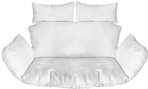 Zwei Personen Kissen Für Hängesessel; Doppelkissen Polster Bodenkissen Für Schwenksessel; Auflage Für Baumwoll Hängeschaukel; Hängekorb; Hängestuhl; Rückenkissen In Der Farbe Weiß [114]