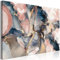 B&D XXL - Wandbilder XXL Abstrakt 90x60 cm Leinwandbild 1 tlg Kunstdruck modern Wandbilder XXL Wanddekoration Design Wand Bild - Aquarell Pastel blau rosa f-C-0493-b-a