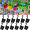 ARTKETTY 16cm Hanging Flower Plant Pots Metal Iron Vase Bucket Planter for Railing Fence Balcony Garden Home Decoration Flower Holders with Detachable Hooks, Black (Pack of 12)
