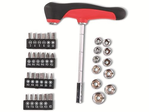 KINZO Lot de 37 tournevis avec manche en T