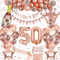 Decorazioni 50 anni Compleanno Donna, 50 Anni Palloncini Compleanno Oro Rosa, Striscione di Happy 50th Birthday, Palloncini Numero 50, Palloncino in Lamina Decorazioni per Feste di Compleanno