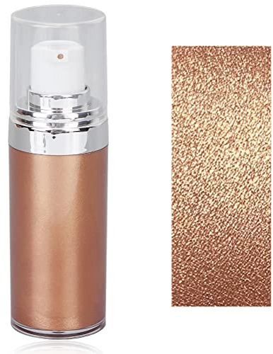 Bodylotion Glitzer, Glitzernde Körper Make up Flüssigcreme, Feuchtigkeitsspendende Glänzende Gesichts Haut Highlighter Lotion, Schimmernde Körperlotion mit Leuchtenden Pigmenten(#3 Bronze Gold)