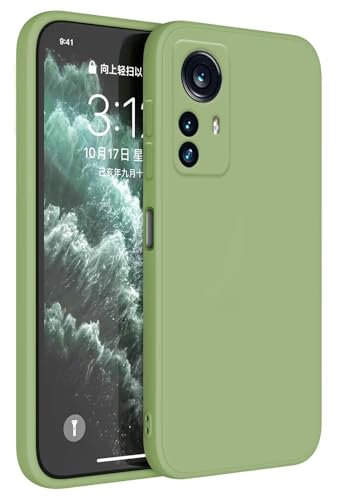 Topme Coque pour Xiaomi MI 12 Pro (6.67 inches) Etui Housse, Protecteur de Peau en Silicone TPU - Vert Matcha
