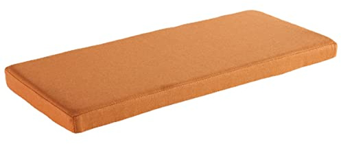 AFEBOO Bankkissen, 2-/3-Sitzer, für drinnen und draußen, Gartenbankkissen, Schaukelkissen, weich, waschbar, rutschfest, für Terrasse, Küche, Esszimmer, Bank, Schaukelstuhl (Orange, 60 x 60 x 5 cm)