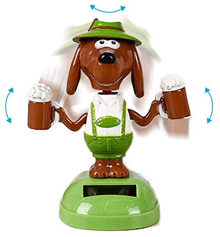 LICHENGTAI Giocattoli Danzanti Solari, Decorazioni Cruscotto Auto Figura di Cane dei Cartoni Animati Giocattolo Oscillante Solare Cruscotto Auto Giocattolo Ornamento per Auto Cruscotto