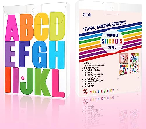Buchstaben Aufkleber Klebebuchstaben Groß 5cm Wetterfest Selbstklebend Letter stickers Selbstklebende Buchstabenaufkleber für Outdoor Schilder Briefkästen Autos DIY-Karten Adressenzahl Schild(2 ZOLL)