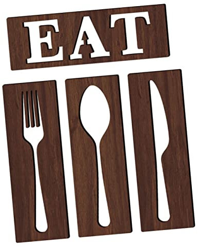 Warmhm Holz Küchenwanddekoration Esszeichen Aus Lindenholz Rustikales Wandkunst Dekor Für Küche Esszimmer Restaurant