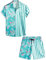 VATPAVE Herren Flamingo Hawaii 2 Teiliges Sets Kurzarm Freizeithemden Strand Outfits X-Large Ahorn Flamingo