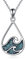 YFN Ocean Wave Necklace Sterling Silver Turquoise Pendant Beach Jewellery Summer Theme Gifts for Women Girls
