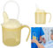Schnabelbecher 300ML Schnabeltasse Spezial Trinkhilfe Auslaufsich Fütterungsbecher mit Strohhalm Futterbecher Tabletteneinnahme Hilfe Trinkbecher mit Henkel Becher für Rekonvaleszenten Patienten Gelb