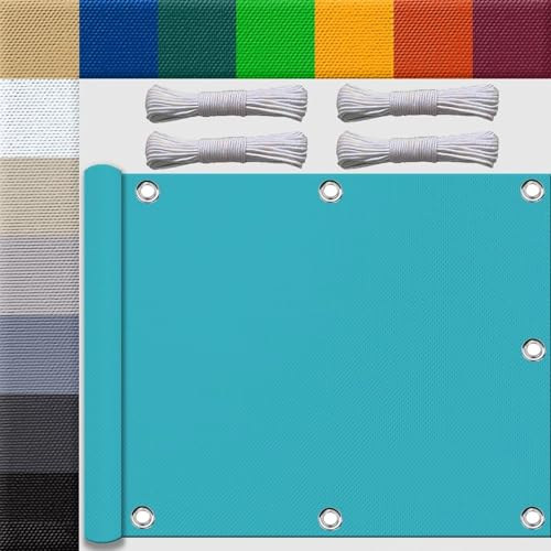 Ufamiluk sonnensegel 2.8x2.5m rechteckig wasserdicht terrassen Windschutz überdachung Balkon zaunblende sichtschutz für Balkon terrasse Schwimmbad überdachung Blauer See