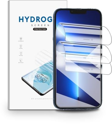 nvskvd Pellicola Protettiva Idrogel per iPhone 13/iPhone 13 Pro, 3 Pezzi Pellicola Protettiva TPU per Trasparente HD Morbida Display ID Impronte Digitali(Non Vetro Temperato)