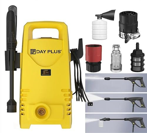 55 Bar Electric Pressure Washer, Power Washer for Patio and Cars, 300L/H, Foam Pot, Filter, Spray Gun, High Pressure Sprayer for Car Washing, Garden, Patio