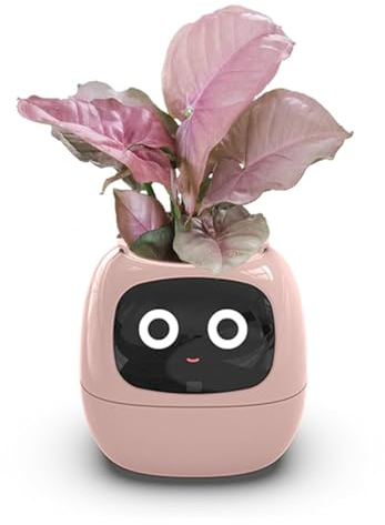 Pots de fleurs intelligents AI Chips Smart Pot de fleurs avec 7 capteurs intelligents, écran LCD, contrôle par application – Pot intelligent pour plantes d'intérieur (plantes non incluses)