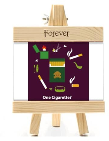 Bilderrahmen mit Logo More Than A Zigaretten, Holz, Tischaufsteller, 10 x 15 cm
