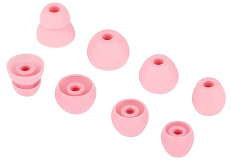 MMYQXI Earbud Replacement Tips Silicone Ear Tips Compatible with Powerbeats Pro Beats Wireless Earphone Headphones Rubber Tips Earbud Caps, 4 Pairs Pink