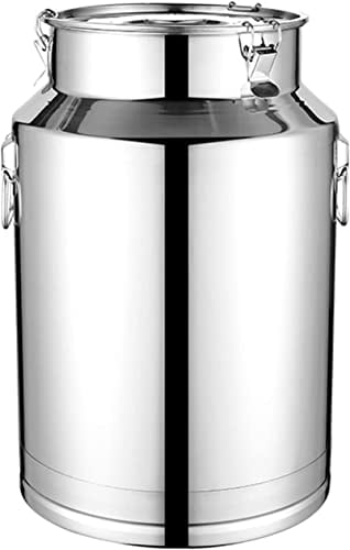 MaGiLL 20 Capacities 201 Stainless Steel Milk Can, Milk Jug Ice Bucket Wine Pail Oil Barrel Tea Canister with Sealed Lid Heavy Duty for Milk and Wine Liquid Storage ()