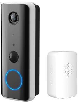 ZBSNJD Smart 2MP Battery AC Wired Outdoor Alexa Google WiFi Video Doorbell Camera Leave Message with 15° Adjustable Angle Mount