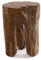 DESIGN DELIGHTS RUSTIKALER BAUMSTAMM HOCKER Log | 41x29x29 cm (HxBxT), Altholz, braun | Sitzhocker