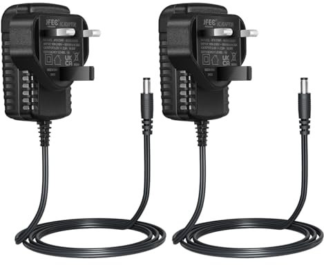 Security-01 2-Pack AC to DC 5V 2A Power Supply Adaptor, Plug 5.5mm x 2.1mm