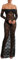 CocMouse Women Vintage Y2k Lace Maxi Dress Long Sleeve Off Shoulder See Through Mesh Bodycon Dress Sheer Club Long Dress (Black, XL)