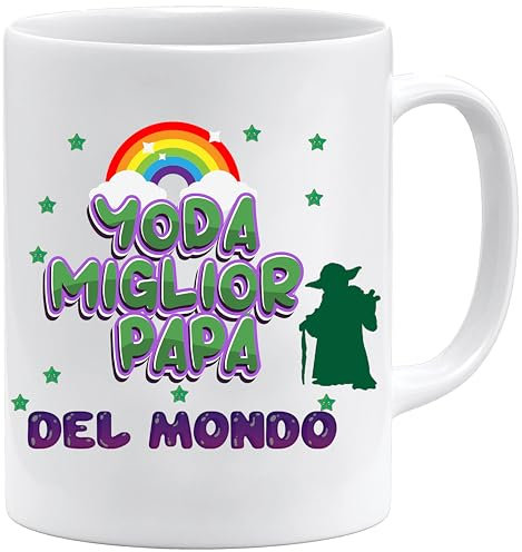 Jungle Mug Fête des pères | YODA MEILLEUR PAPA DU MONDE | Idée cadeau pour homme | Anniversaire Papa | Tasse Fête du Pape Idées cadeaux | Idées cadeaux du père père père