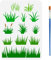 FINGERINSPIRE Pochoir de Prairie Avec 1 Pinceau en Plastique Réutilisable 21X29.7cm pour Dessin D'Herbe Modèle de Plantes Motif D'Herbe Pochoir pour Peinture sur Mur Meubles Bois Décoration Intérieur