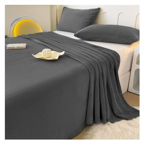 Luxus Samt Flachbett Soft Biber Oberbett Queen Premium schwere Biber Bettwäsche Blau 120 x 230 cm