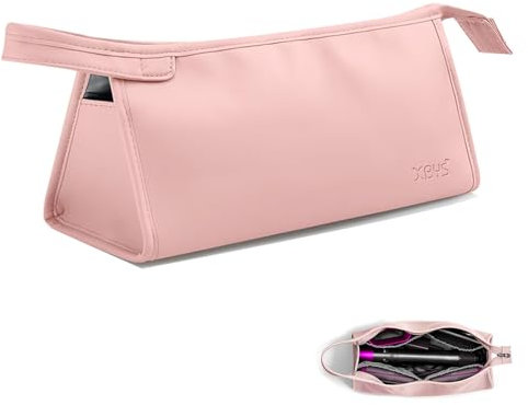 Rkllejs Reisetasche Haartrockner, Reisetasche für Dyson Airwrap, Aufbewahrungstasche Haartrockner, Airstraight Tasche, für Frisur-Werkzeug und Umfangreichem Zubehör(Rosa)