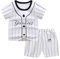 Generico Completo Bambino 2 Pezzi,Neonato Maschio Camicia Manica Corta Set di Abiti per Neonati Vestiti Coordinati Completi Estivi pezzi con tuta da ginnastica Ideale come regalo bimbo