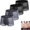 BQWXIEC sous-vêtements pour Hommes en Bambou, caleçons Boxeurs intégrés avec Poche 3D, sous-vêtements Confortables pour Hommes (4Pcs-C,5TG)