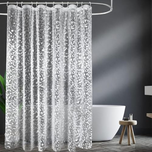 HUIBOHOU Shower Curtain, Mould Proof and Mildew Resistant Washable Bathroom Curtains, Shower Curtain for Bathroom, Bath Curtains with Hooks (Cobblestone, 180 * 180cm)
