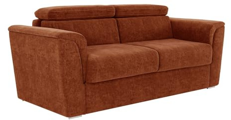 Vente-unique - Schlafsofa 3 Rizora - Polyester - Terracotta