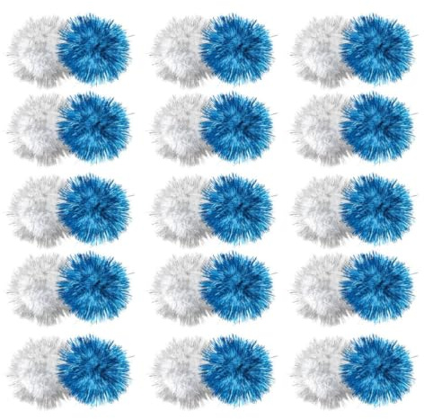 Abaodam 60 Stück Interaktive Glitzerkugeln aus Lametta für Katzen 5cm Durchmesser Unterhaltsames Katzenspielzeug für Aktives und Beschäftigung Zufällige Farbe