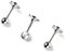 Merriway BH05076 Towel Rail Support Kit CP 2 x End Sockets and 1 x Centre Support 25mm