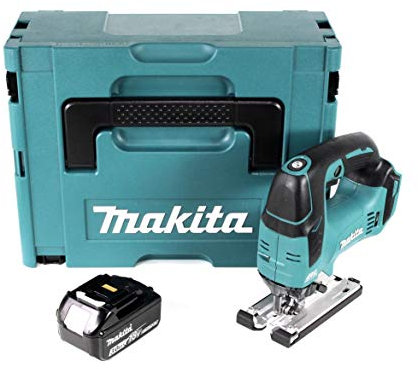 Makita DJV 182 F1J Scie sauteuse sans fil 18 V 26 mm en coffret Makpac avec 1 batterie BL1830 3,0 Ah