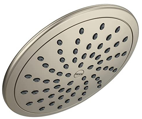 Moen 6345EPBN Collection cabezal de regadera de ducha de efecto lluvia, de 8 pulgadas, de níquel cepillado