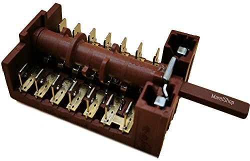 Marel Shop® - Selettore Commutatore compatibile con Gottak 860611 da 5+0 Posizioni 7 + 7 Contatti per Forno compatibile con Nardi per modelli: FEX0757N.000F - 130603587 - FEX0757N.000F - 130300477