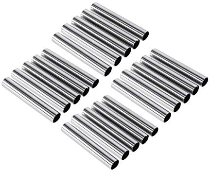 GMMH 20 St Cannoli Schillerlockenform aus Edelstahl, Backform für Schaumrollen Hörnchen Sahnerollen Cremerollen Trubotschki Schillerlocken zum Backen