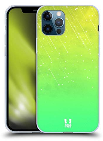 Head Case Designs Gelb Grün Neon Regen Schatten Gelhülle [Militärischer Schutzgrad] Kompatibel Mit Apple iPhone 12 / iPhone 12 Pro Und Kompatibel Mit MagSafe