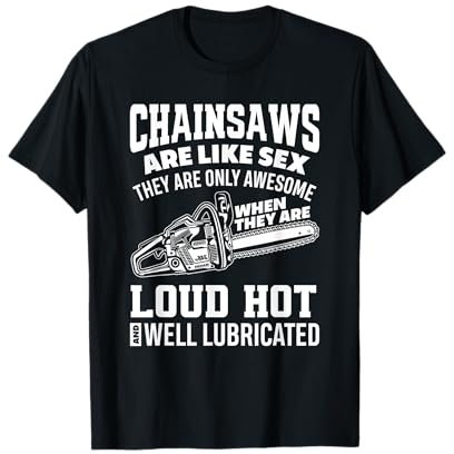 Never Underestimate An Old Man with A Chainsaw T-Shirt