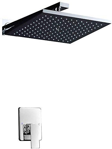 MTYLX Ensemble de Douche Avec Système de Douche À Eau, Ensemble de Douche Mural de 10 'À Surpresseur D'Air, Robinets de Douche En Laiton À Effet Pluie