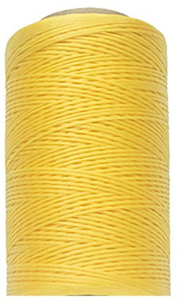 Anawakia 260 m Wachsfaden Nähgarn Allesnäher Gewachst Ledergarn Wachsband Thread Cord Ledergarn Nähen Handwerk Sattlergarn Zwirn Ø 0.8 mm (Gelb)